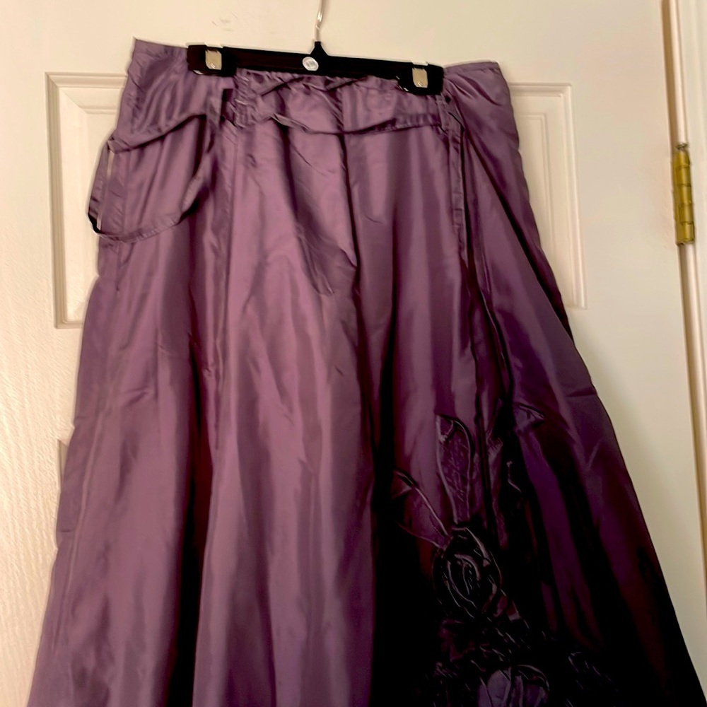 one of a kind Rich plum taffeta skirt
